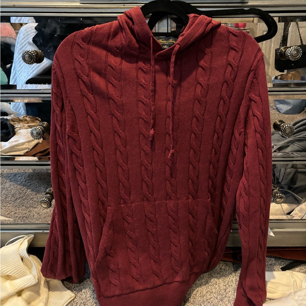 NWT Brooks Brothers Cable Knit Hoodie